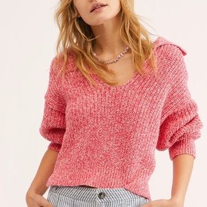Free People Love This City Pink Sweater